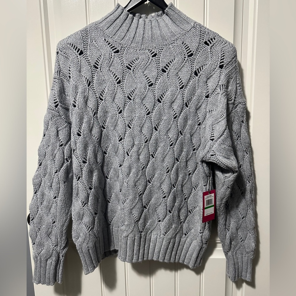 Vince Camuto Gray Cable Knit Turtleneck Sweater 🔥OVER 70%OFF🔥